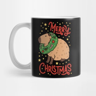 Merry Christmas a cute Christmas capybara ready for the holidays Mug